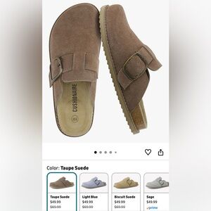 𝗖𝗨𝗦𝗛𝗜𝗢𝗡𝗔𝗜𝗥𝗘 Women's Blain Genuine Suede Slip-On Clogs